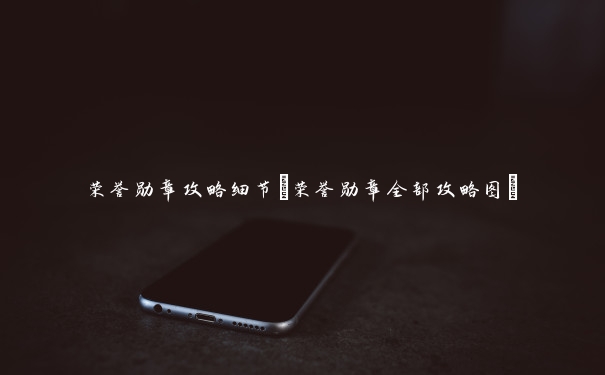 荣誉勋章攻略细节(荣誉勋章全部攻略图)
