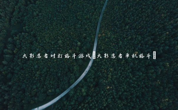 火影忍者对打格斗游戏(火影忍者单机格斗)