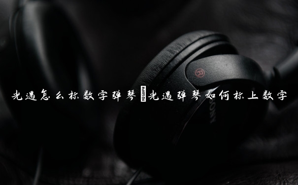 光遇怎么标数字弹琴　光遇弹琴如何标上数字