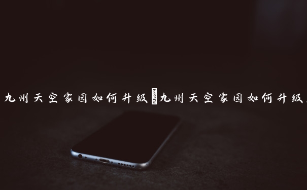 九州天空家园如何升级　九州天空家园如何升级房子