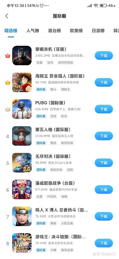 国际服手游排行榜及热门游戏推荐解析
